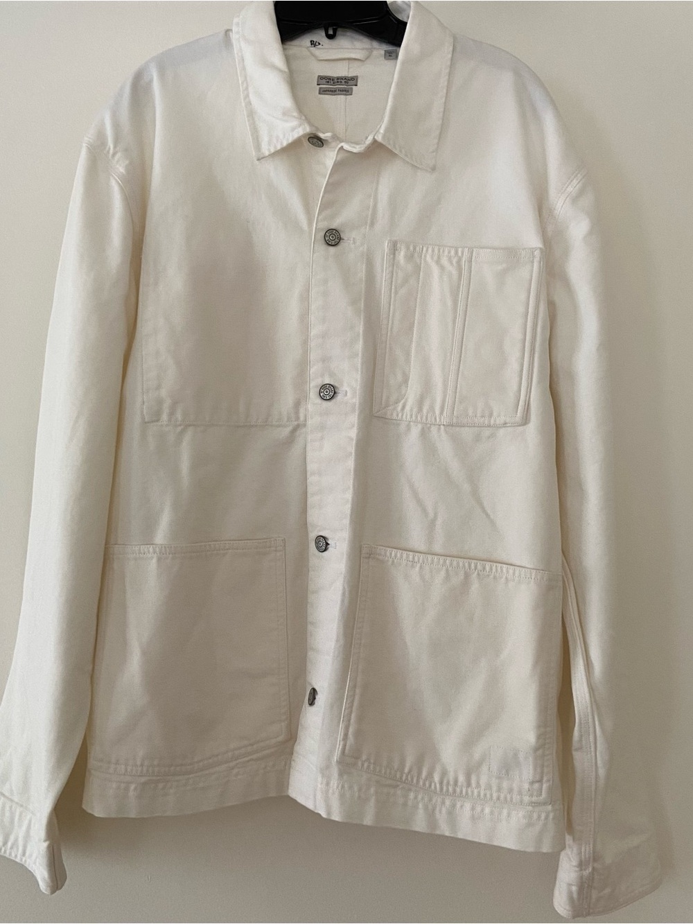 OOBE Brand Canvas Chore Coat Classic White Button Front Mens XL Japanese Utility